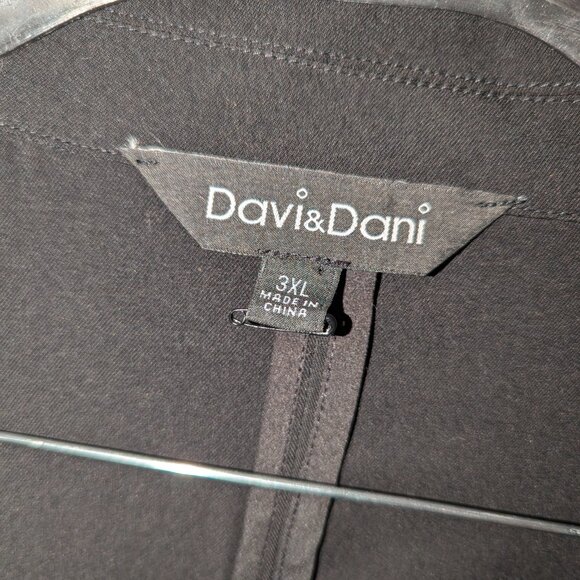 Davi & Dani Natalie Blazer - Black - Sz 3X - Picture 2 of 2